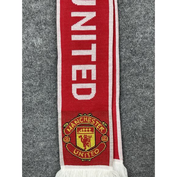 Adidas Manchester United Scarf Red White - Picture 2 of 6